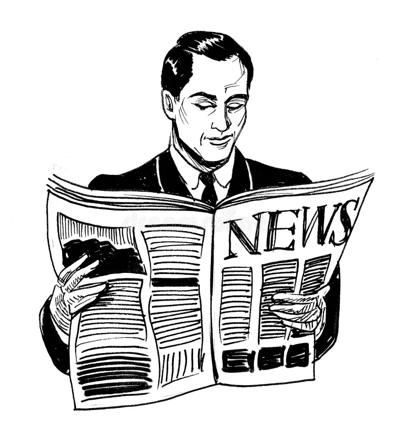 gentleman-reading-newspaper-ink-black-white-drawing-man-196270924